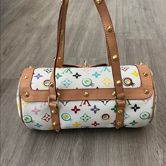 LV Marikami White Multicolor Monogram with studs bag - Picture 2 of 12